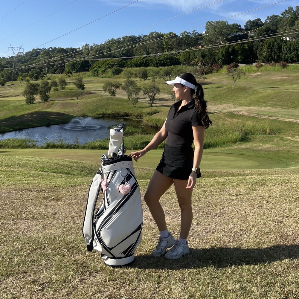 Kirstie on the golf course